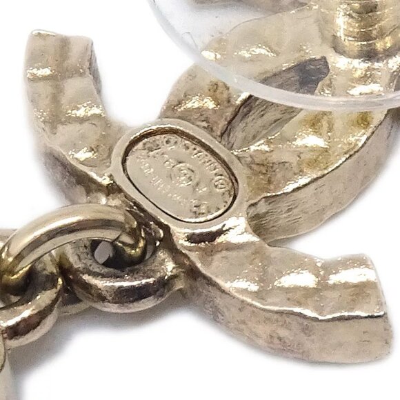 Chanel Dangle Pierced Earrings Gold - Picture 2 of 4